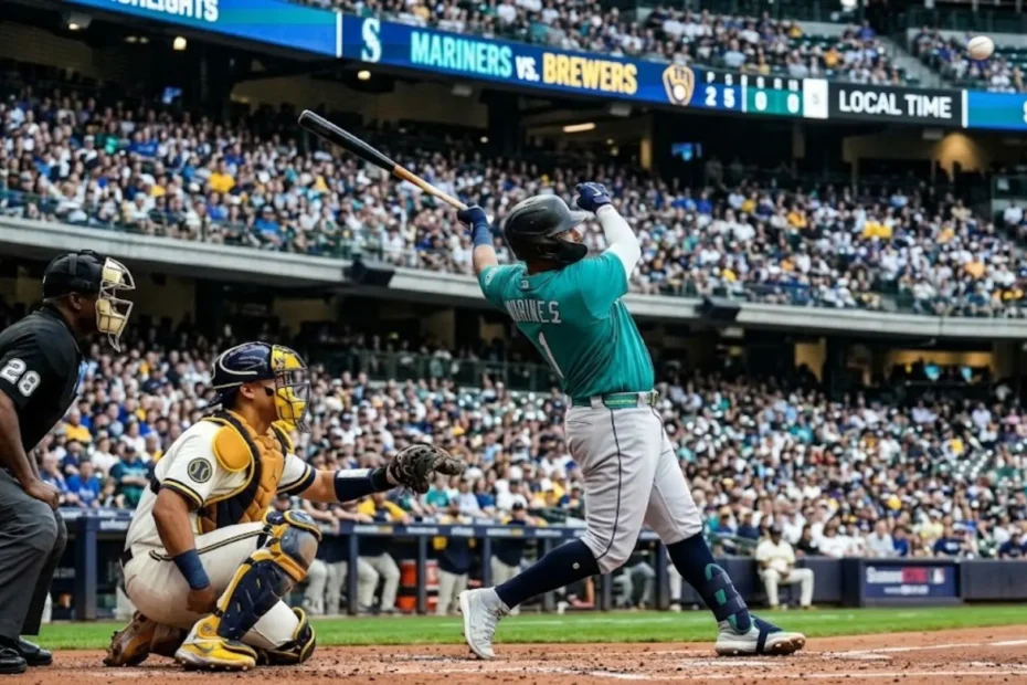 Mariners vs Brewers match score and stats