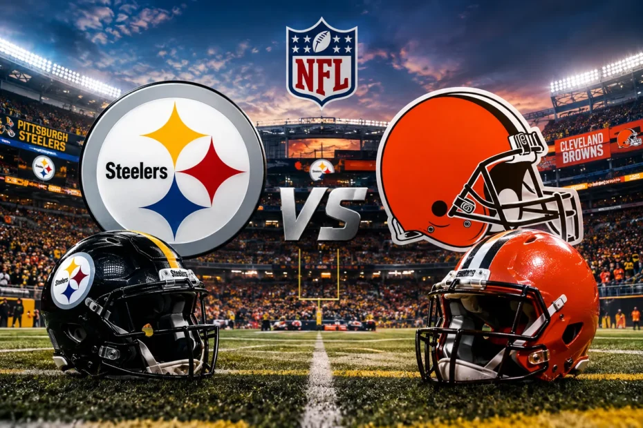 Pittsburgh Steelers vs Cleveland Browns NFL matchup in stadium